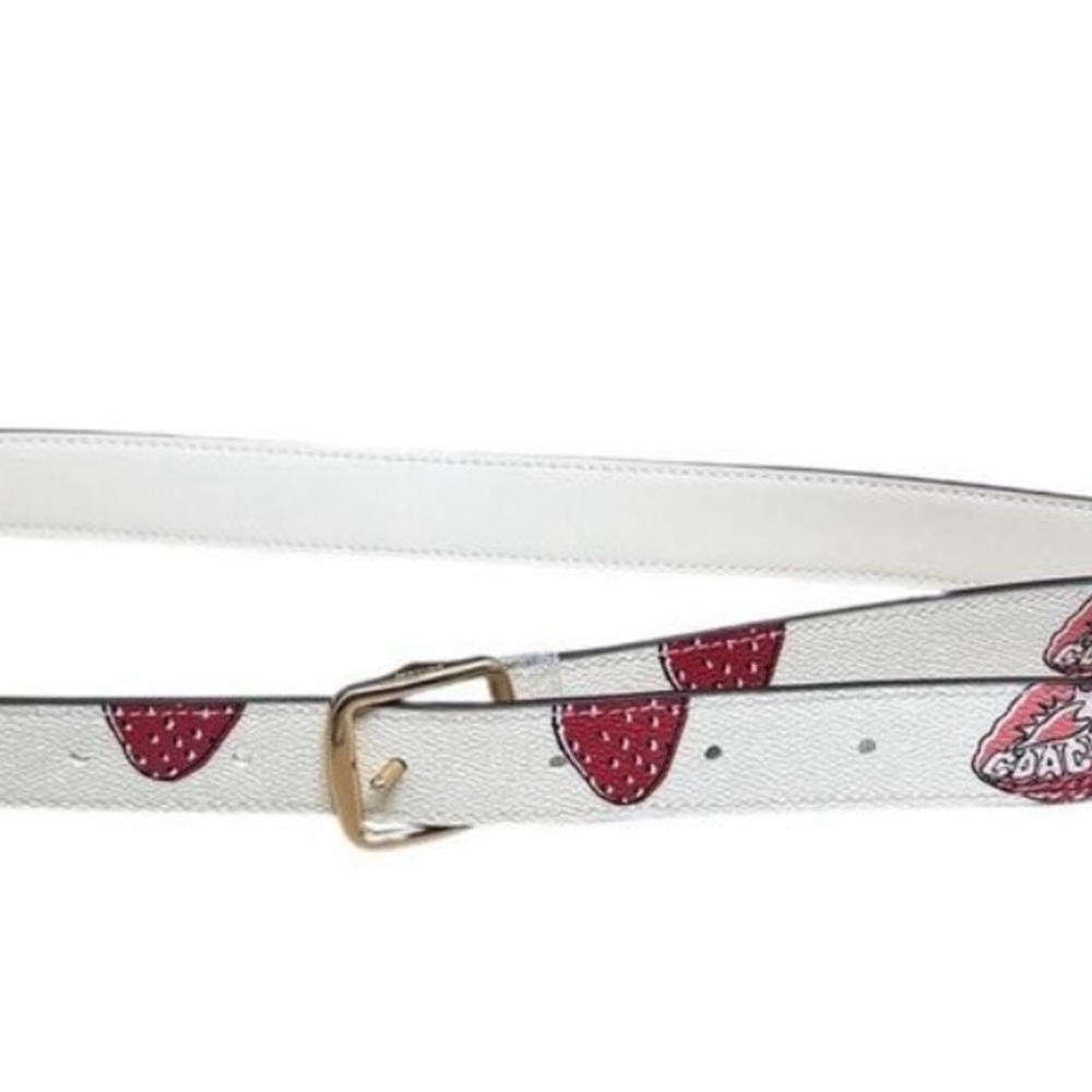 Coach Strawberry print strap